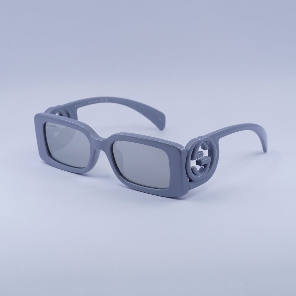 🕶️ New Gucci GG1325S 011 Sunglasses - Silver Frame, Silver Lenses